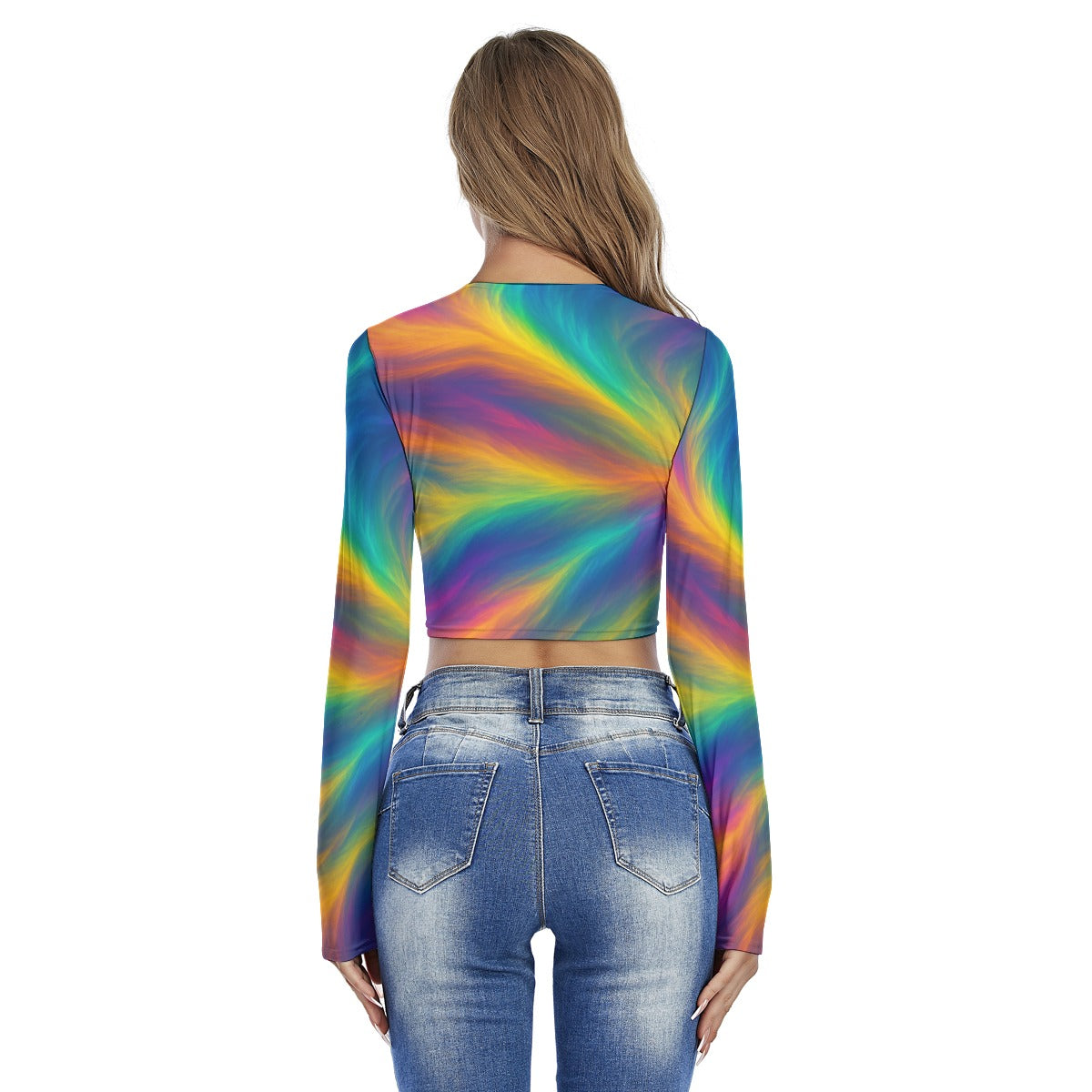 Women's Round Neck Crop Top T-Shirt