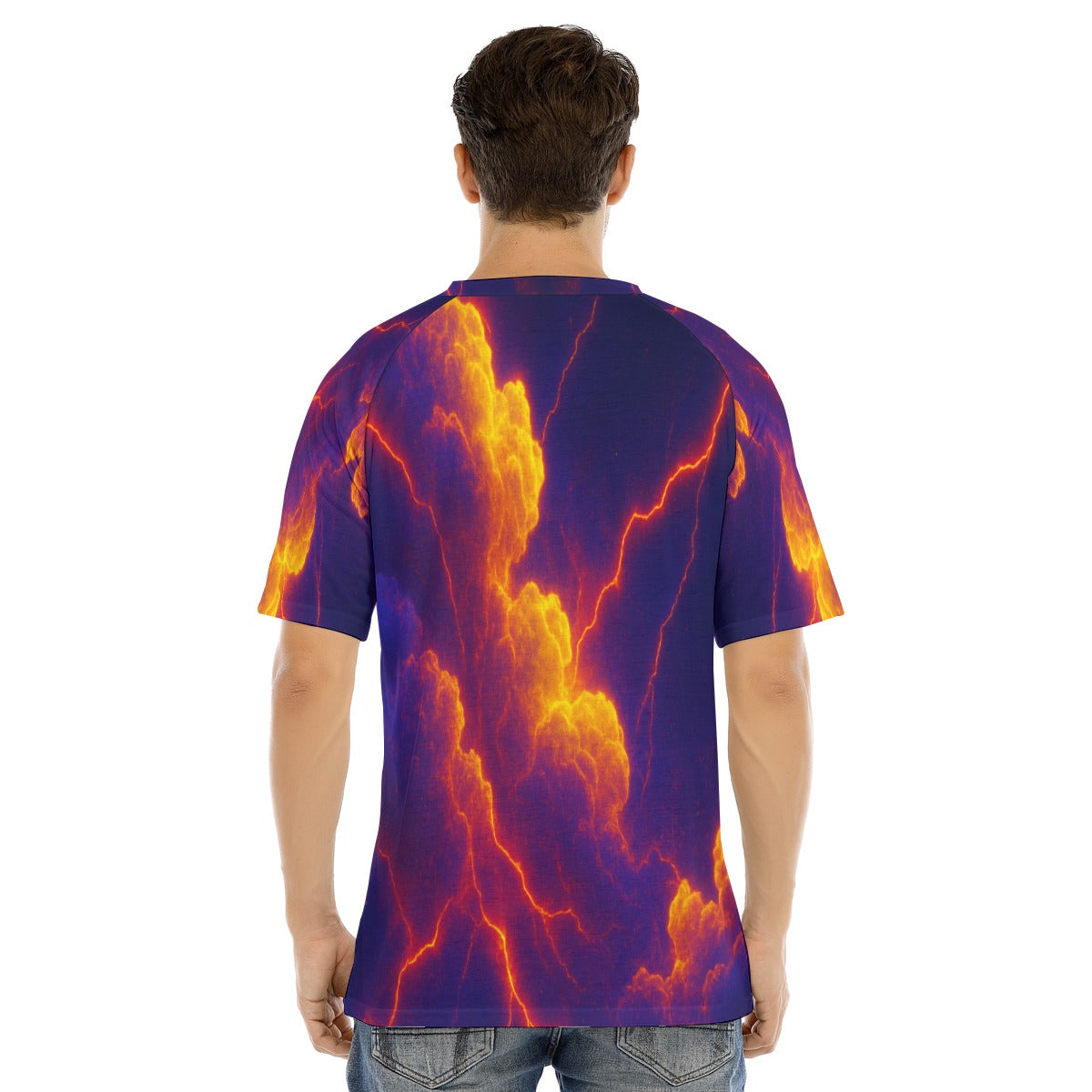 Men's Raglan Sleeve T-shirt With Button Closure