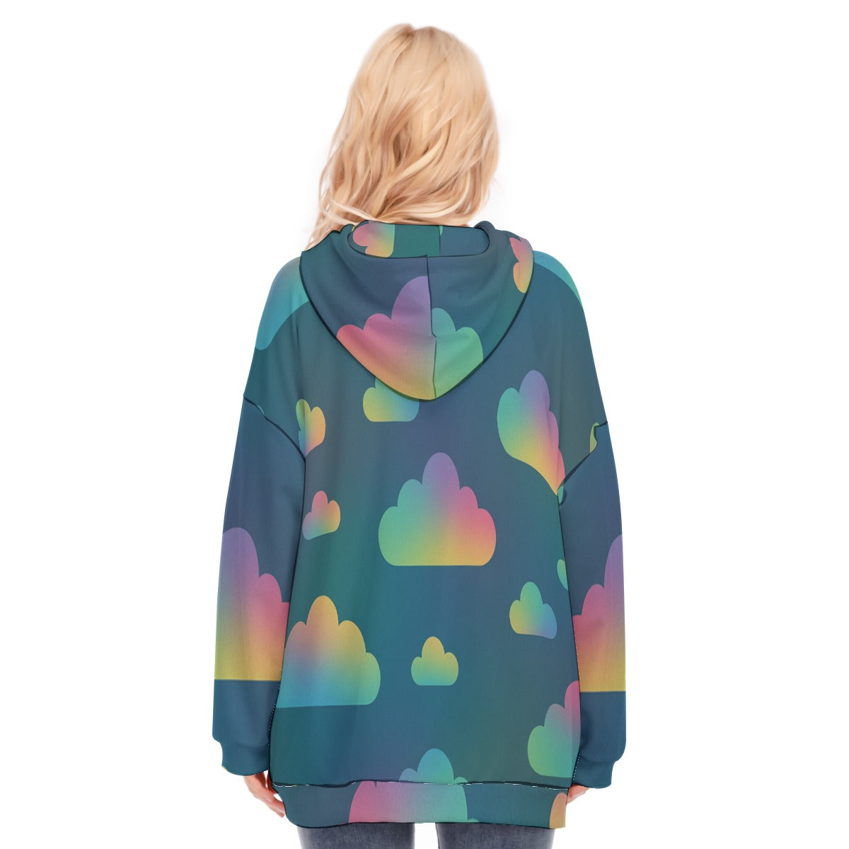 Women's Long Hoodie With Zipper Closure