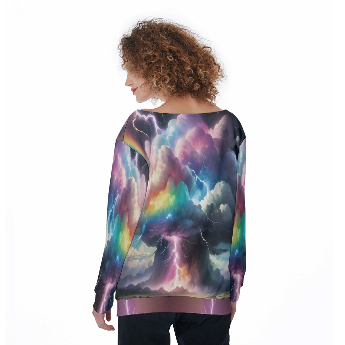 Women's Off-Shoulder Sweatshirt
