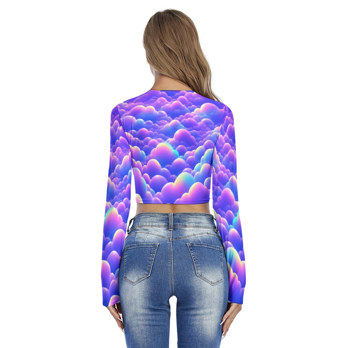 Women's Round Neck Crop Top T-Shirt