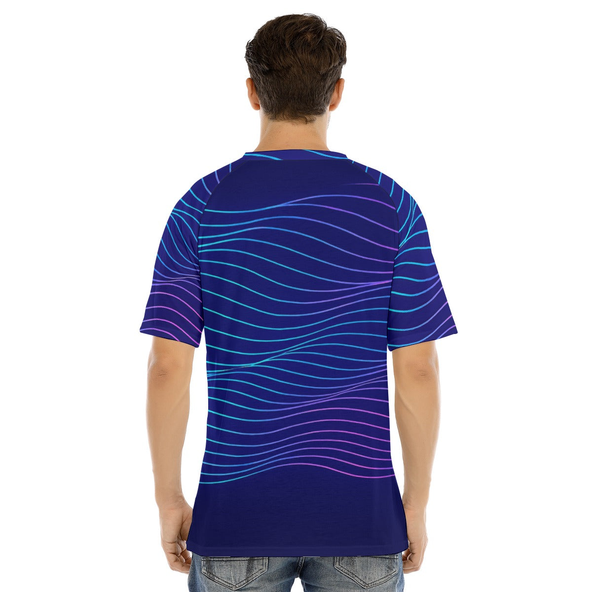 Men's Raglan Sleeve T-shirt With Button Closure