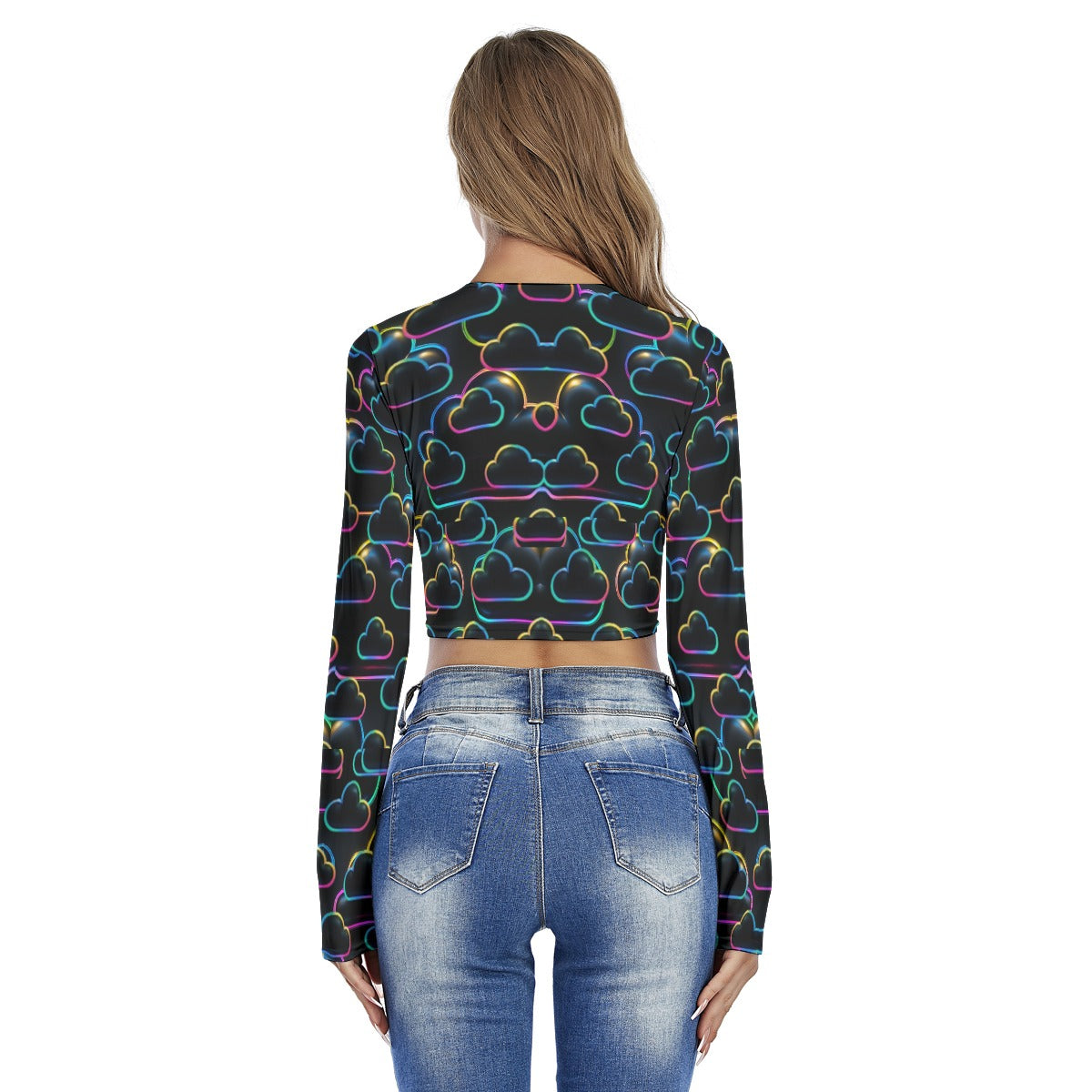 Women's Round Neck Crop Top T-Shirt