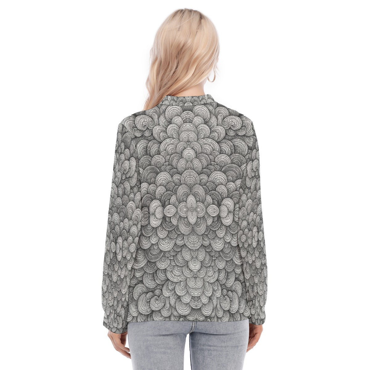 Women's Long Sleeve Blouse With Button Closure