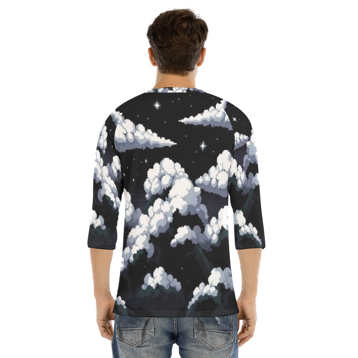 Men's Bracelet Sleeve T-shirt With Button Closure - view 4