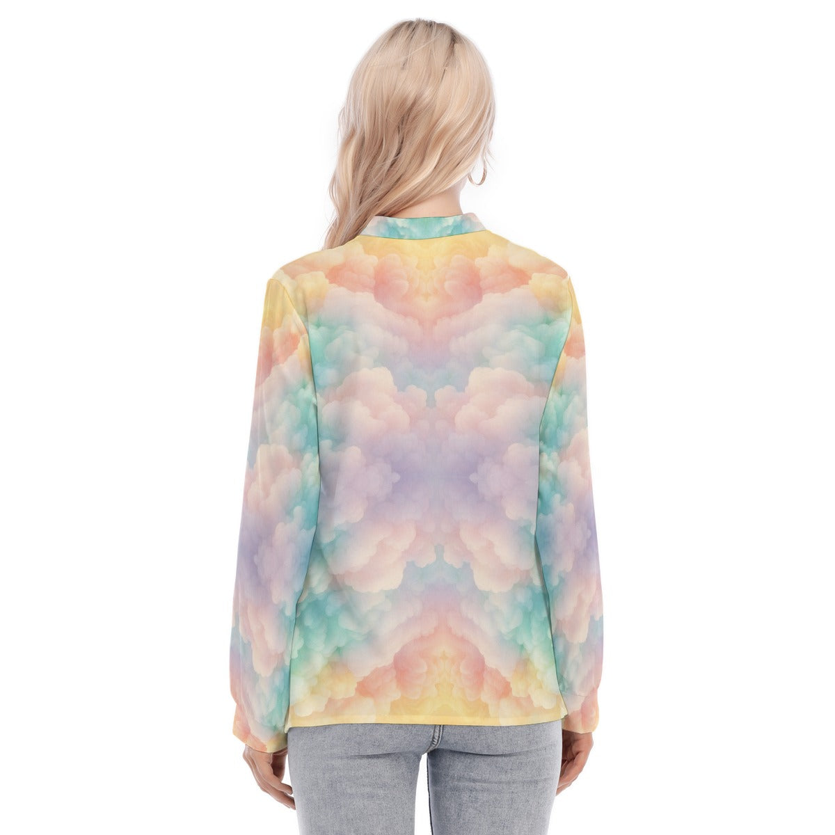 Women's Long Sleeve Blouse With Button Closure