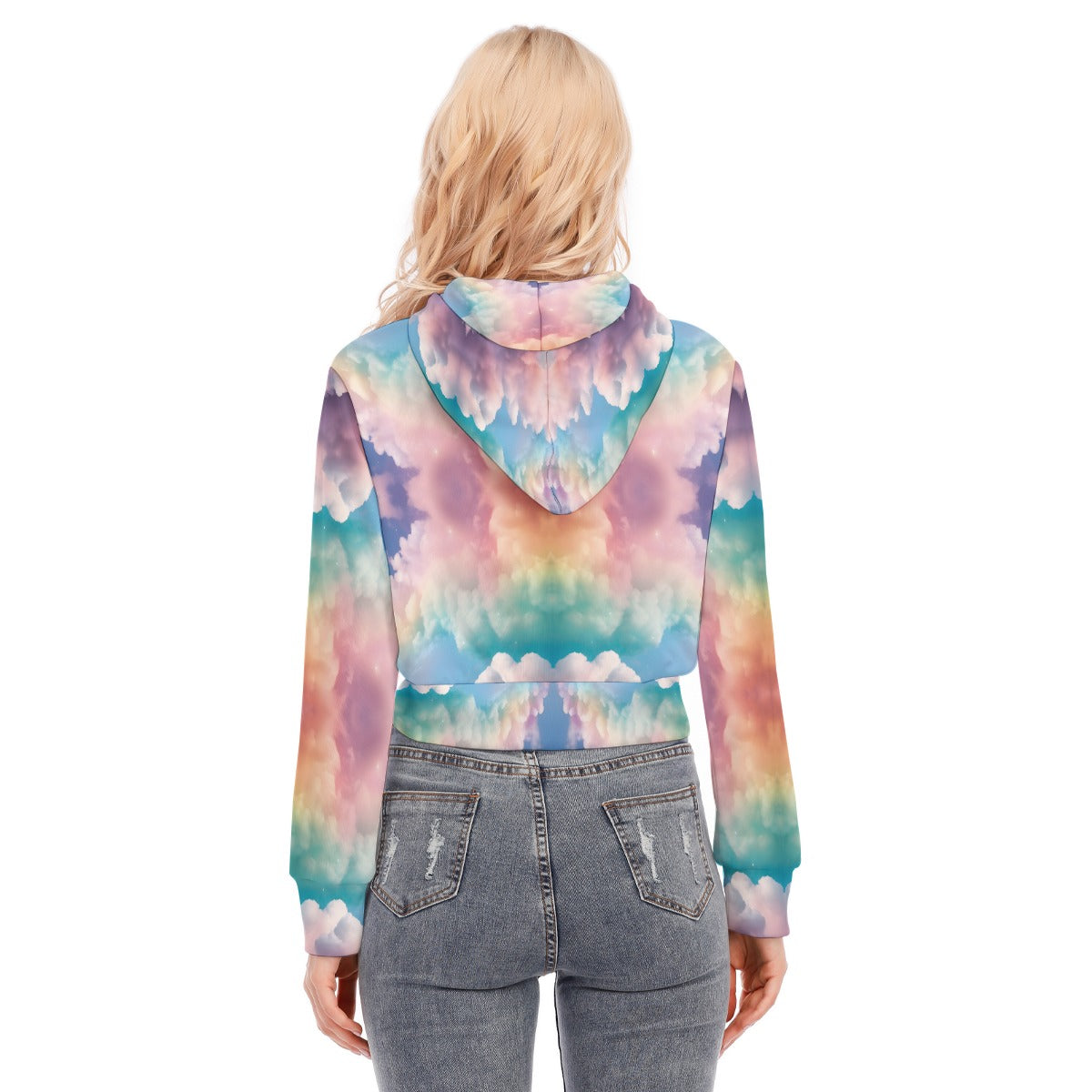 Women's Crop Top Hoodie With Zipper Closure