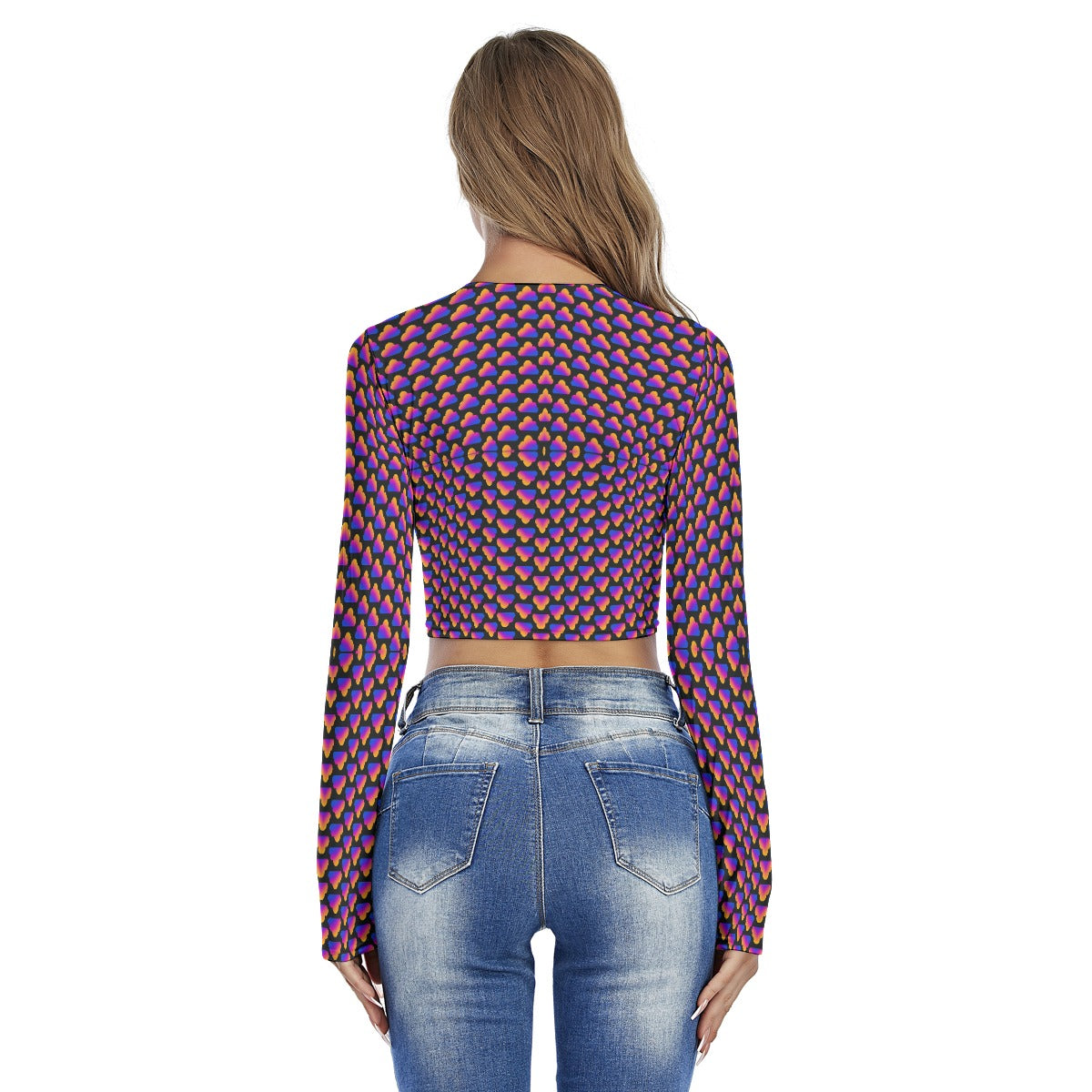 Women's Round Neck Crop Top T-Shirt