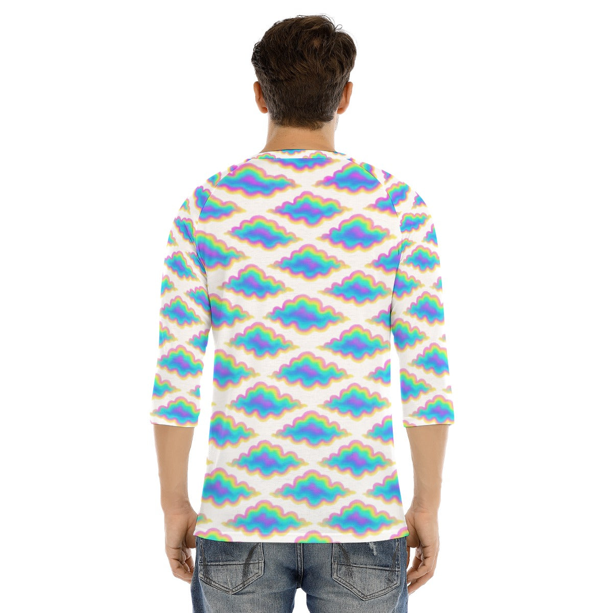 Men's Bracelet Sleeve T-shirt With Button Closure - view 4
