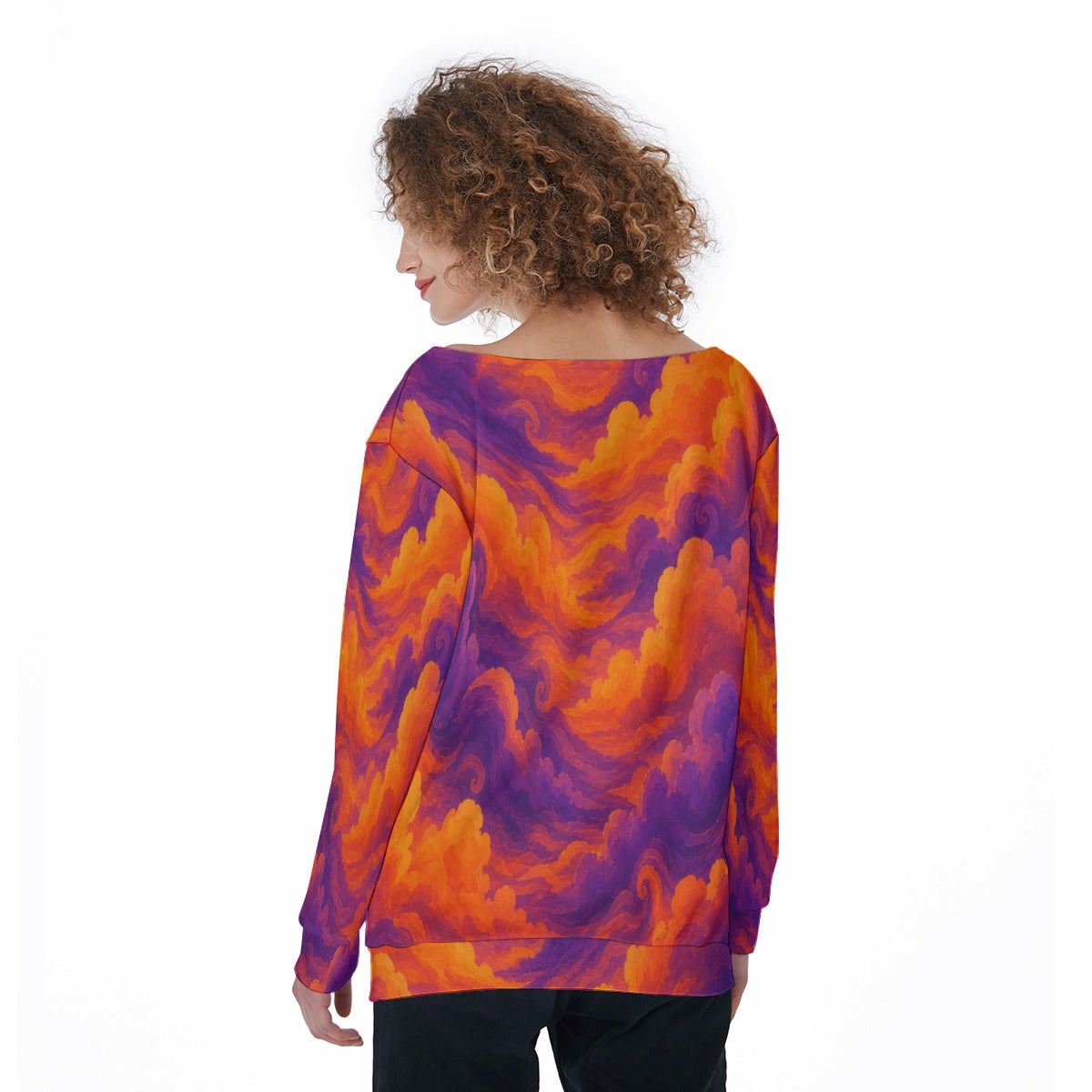 Women's Off-Shoulder Sweatshirt