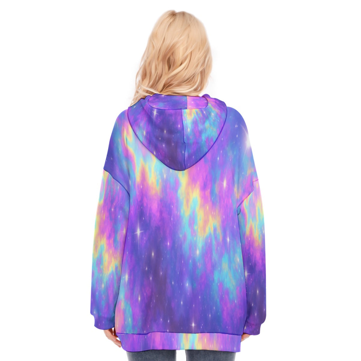 Women's Long Hoodie With Zipper Closure