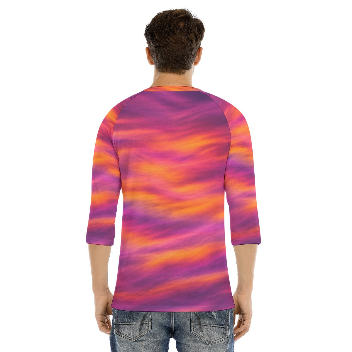 Men's Bracelet Sleeve T-shirt With Button Closure - view 4