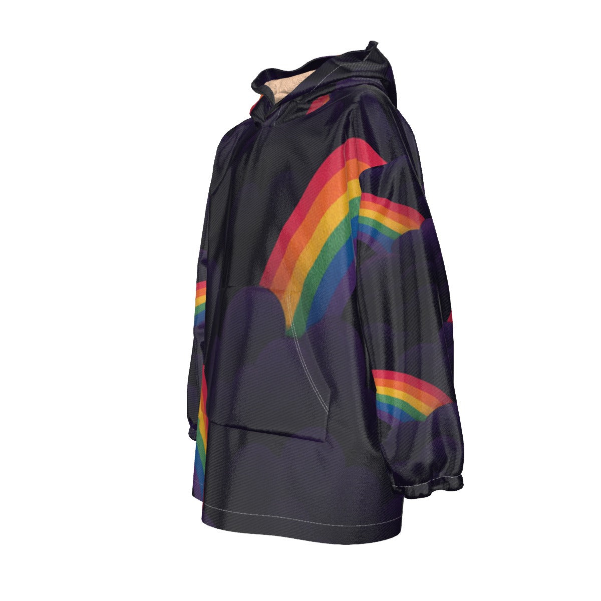 Unisex Kid's Sherpa Fleece Hoodie Blanket