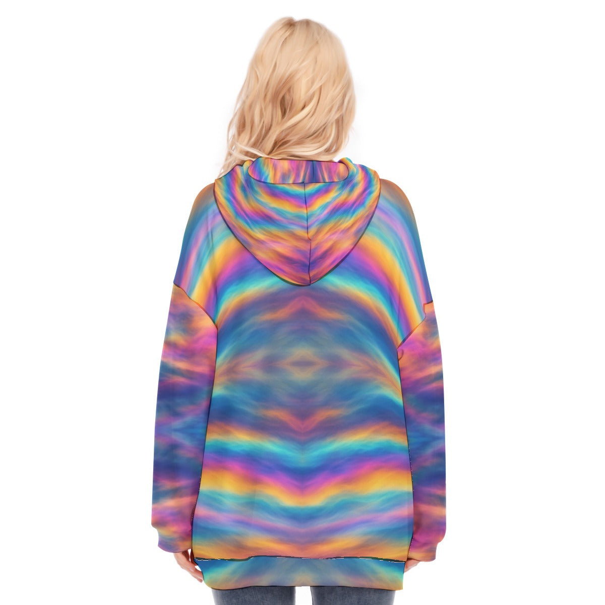 Women's Long Hoodie With Zipper Closure