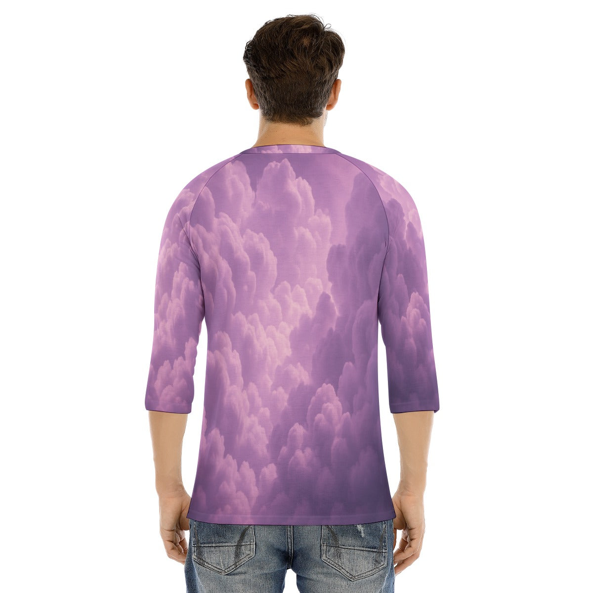 Men's Bracelet Sleeve T-shirt With Button Closure - view 4