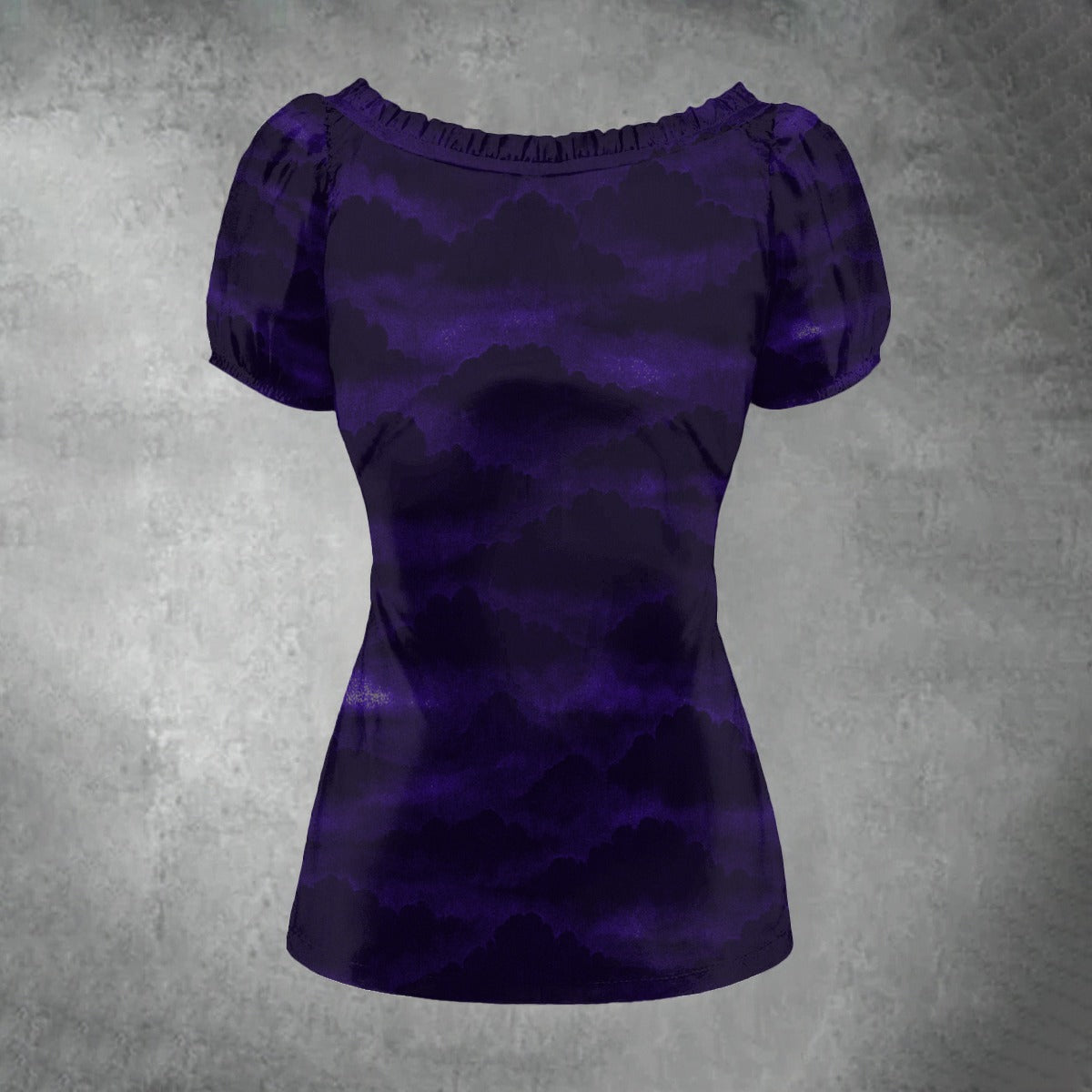 Women's Puff Sleeve Pleated Shirt