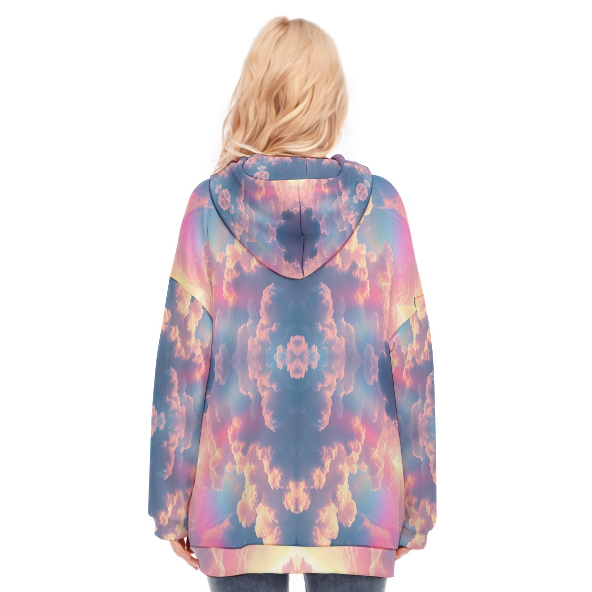 Women's Long Hoodie With Zipper Closure