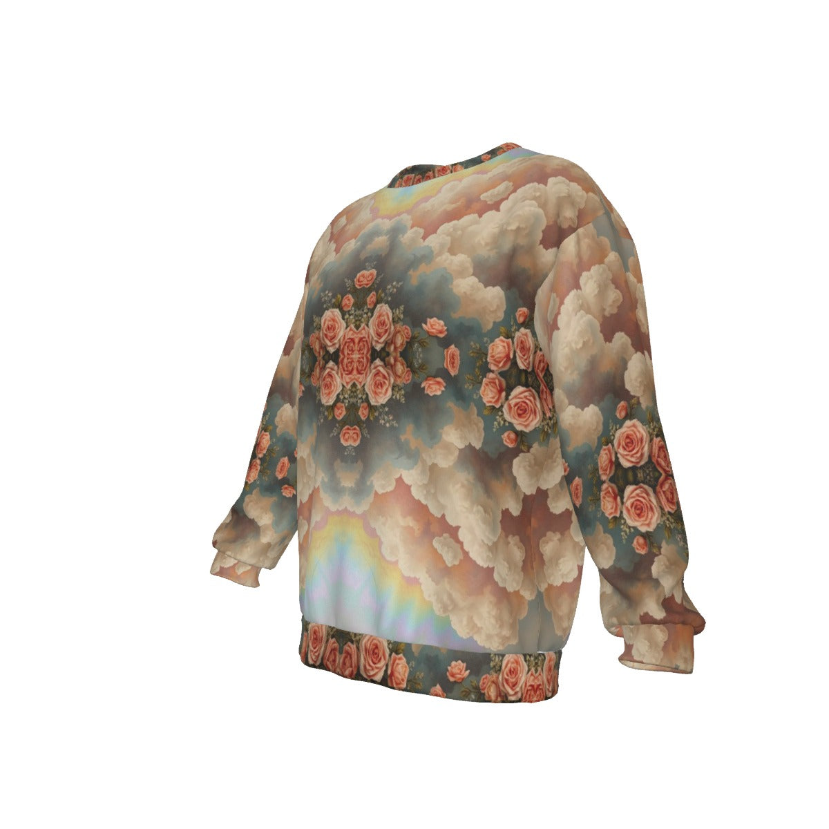 Men's Drop Shoulder Round Neck Long-Sleeved Sweatshirt