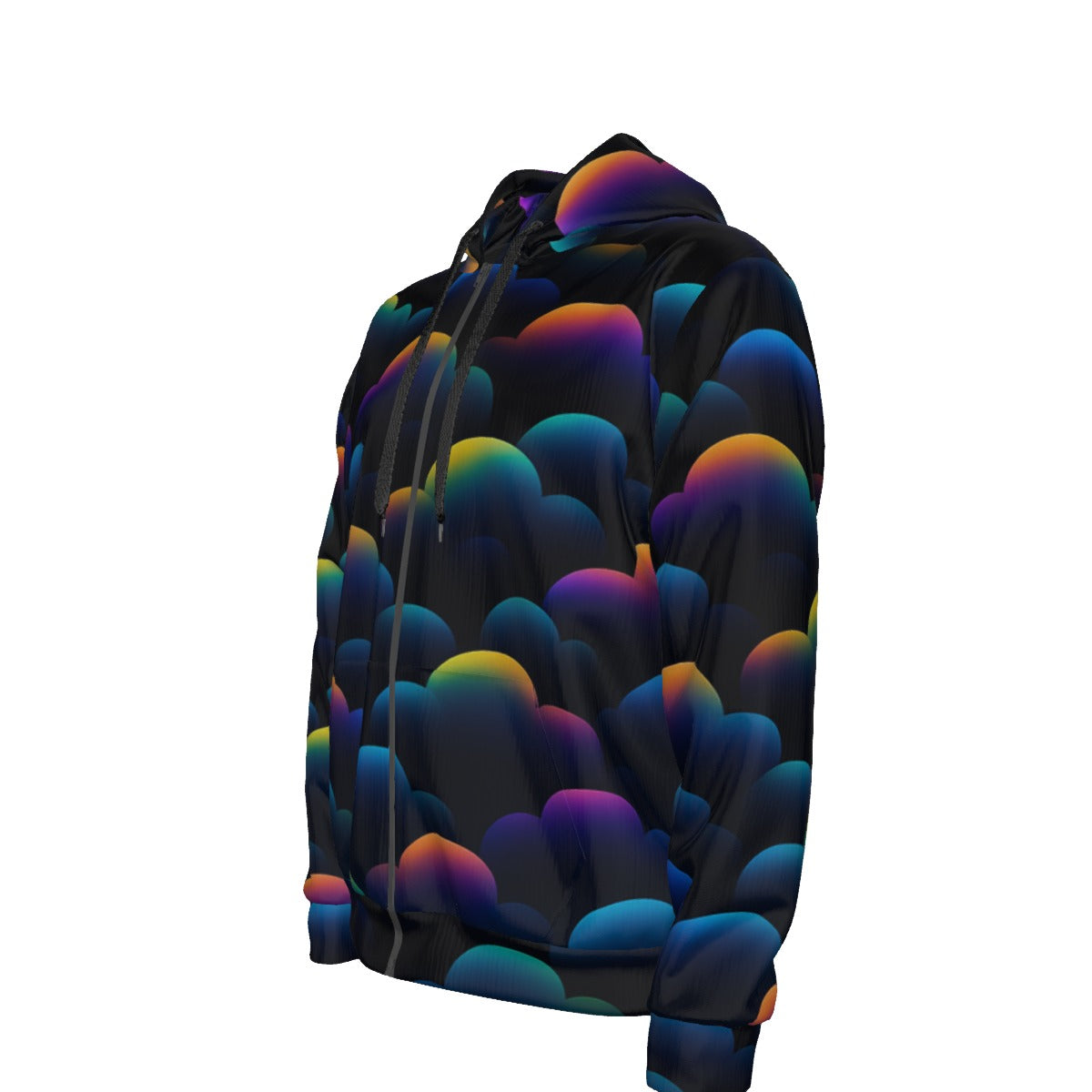 Unisex Zipper Hoodie With Black Lining