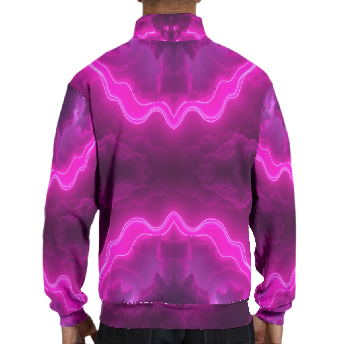 Men's Hidden Half-Zip Placket Hoodie