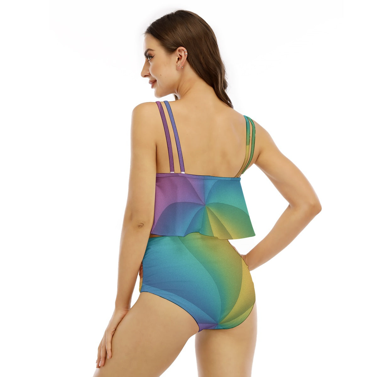 Women's Ruffled Vest Bikini Swimsuit