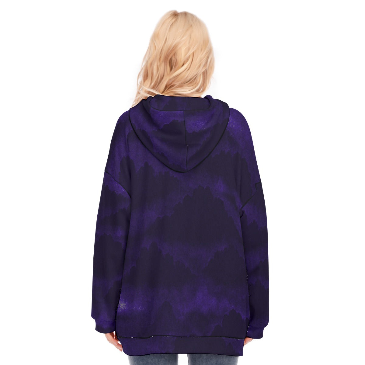 Women's Long Hoodie With Zipper Closure