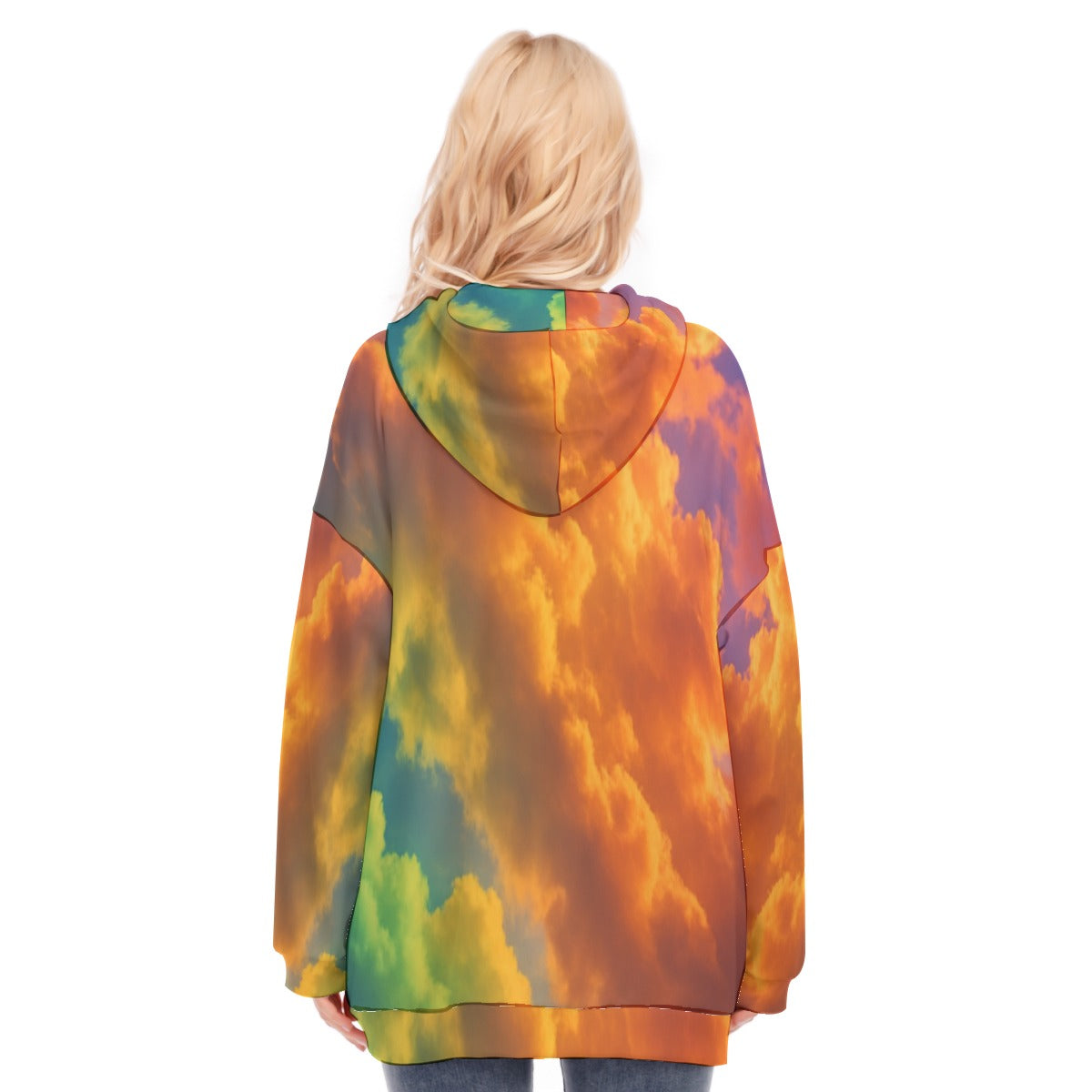 Women's Long Hoodie With Zipper Closure