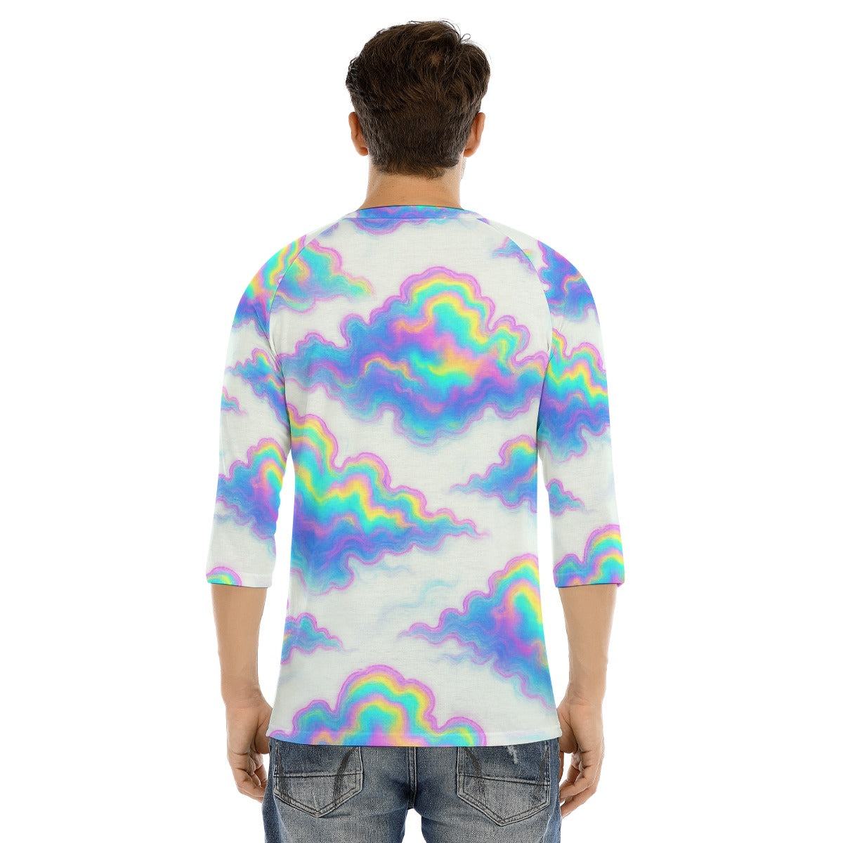 Men's Bracelet Sleeve T-shirt With Button Closure - view 4