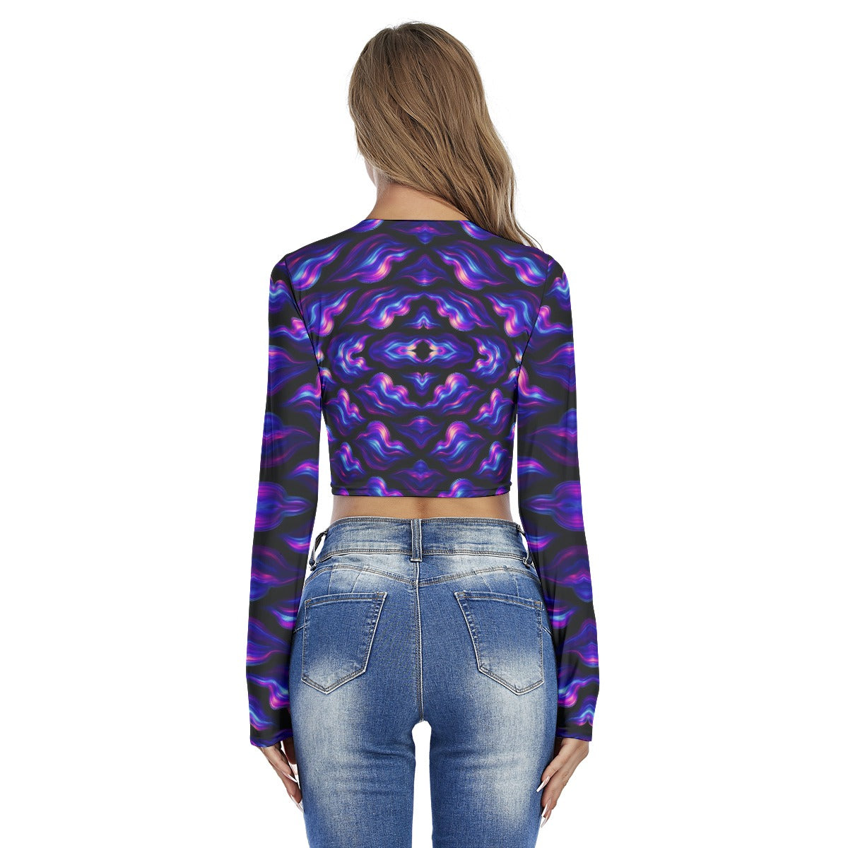 Women's Round Neck Crop Top T-Shirt