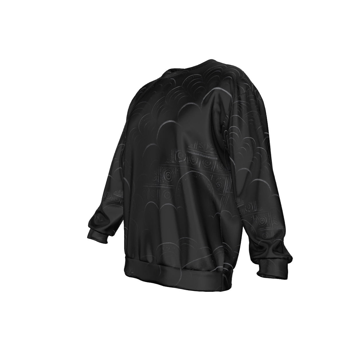 Men's Drop Shoulder Round Neck Long-Sleeved Sweatshirt