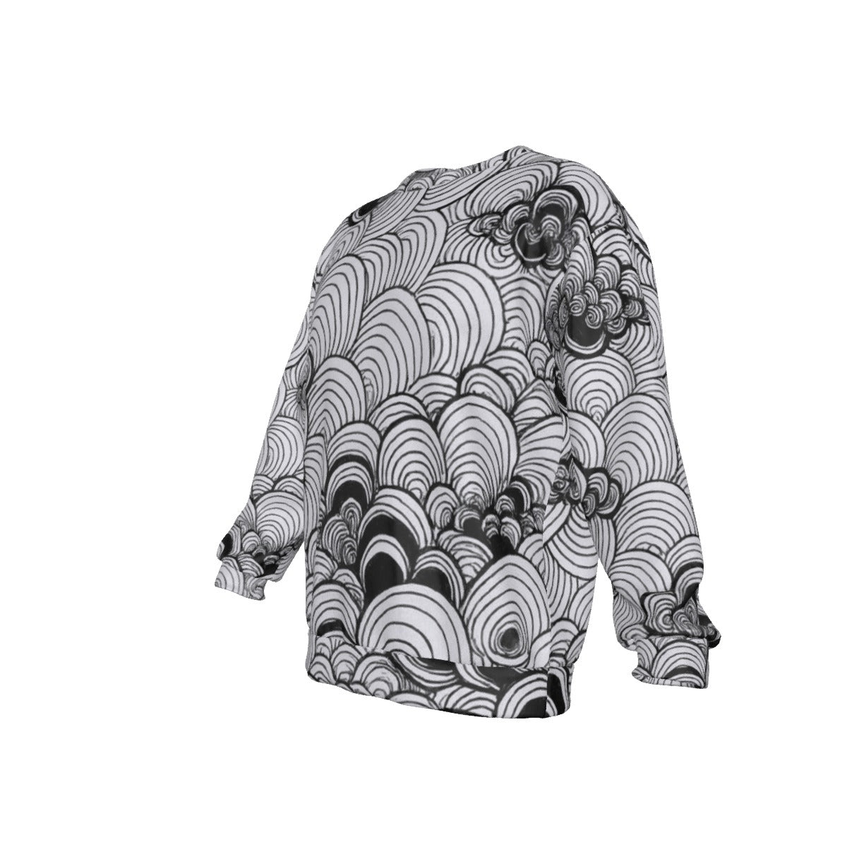 Men's Drop Shoulder Round Neck Long-Sleeved Sweatshirt