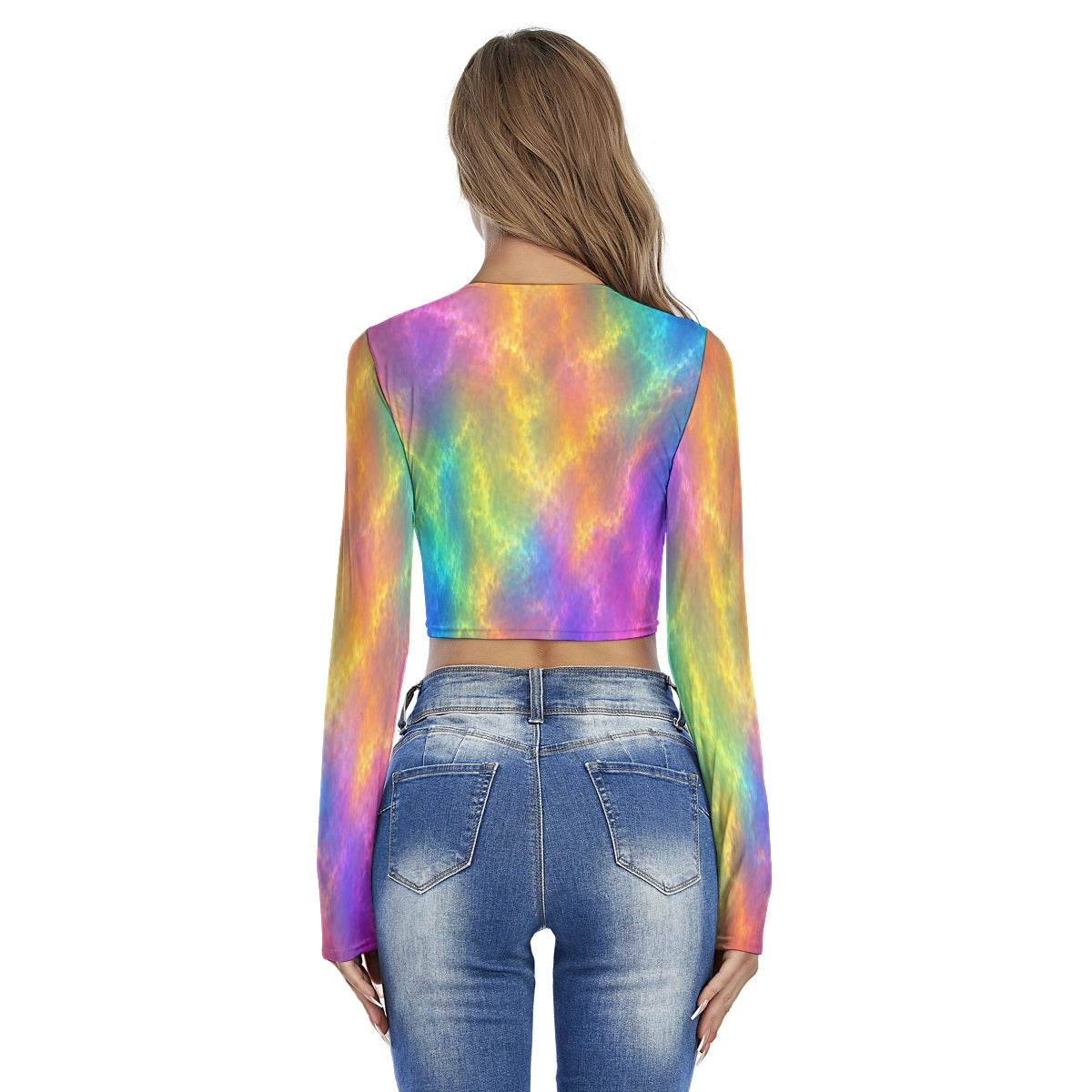 Women's Round Neck Crop Top T-Shirt