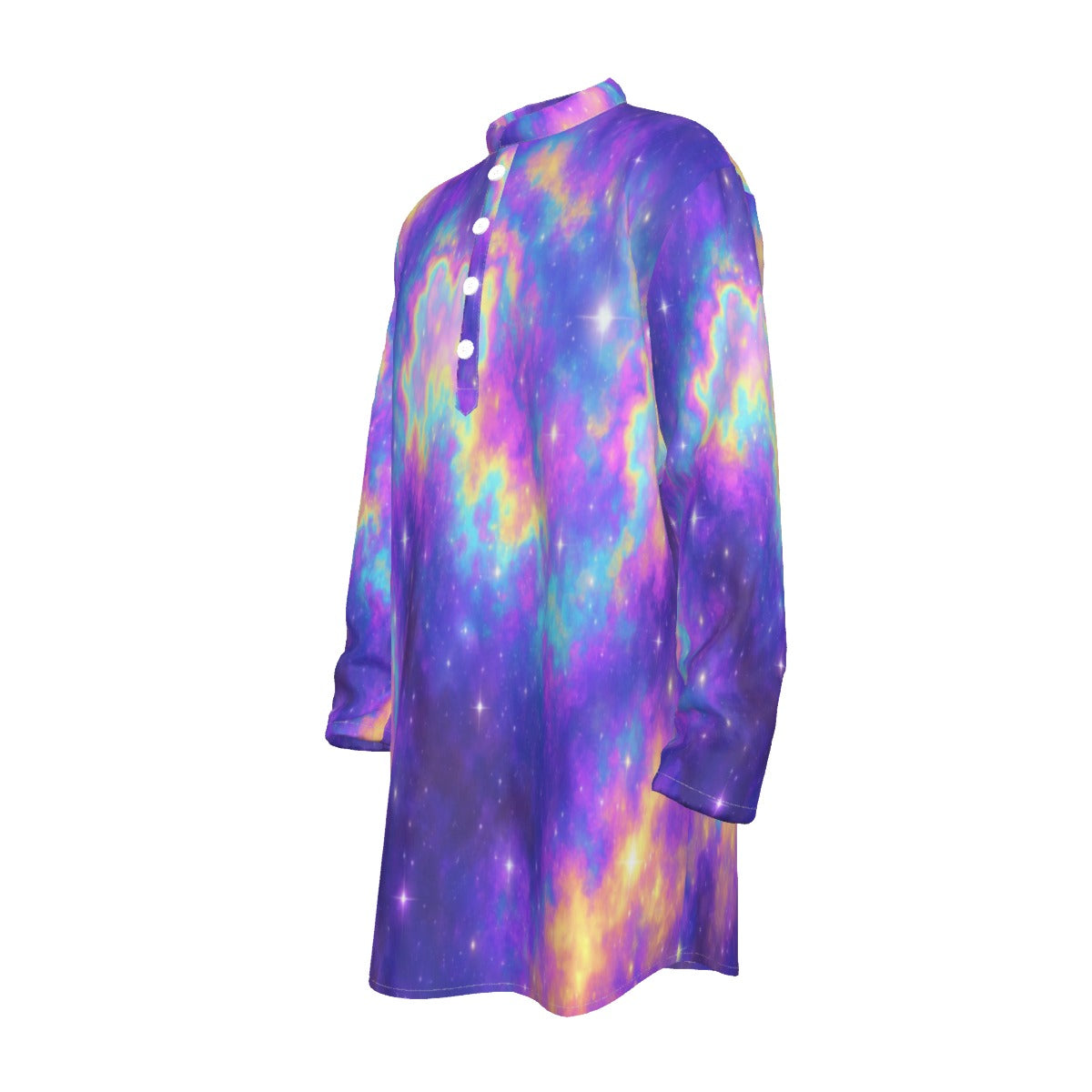 Men's Stand-up Collar Long Shirt