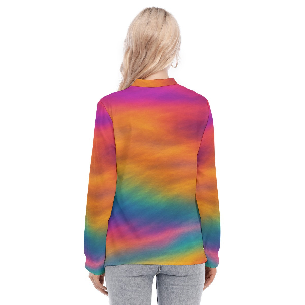 Women's Long Sleeve Blouse With Button Closure