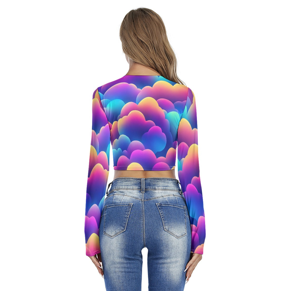 Women's Round Neck Crop Top T-Shirt