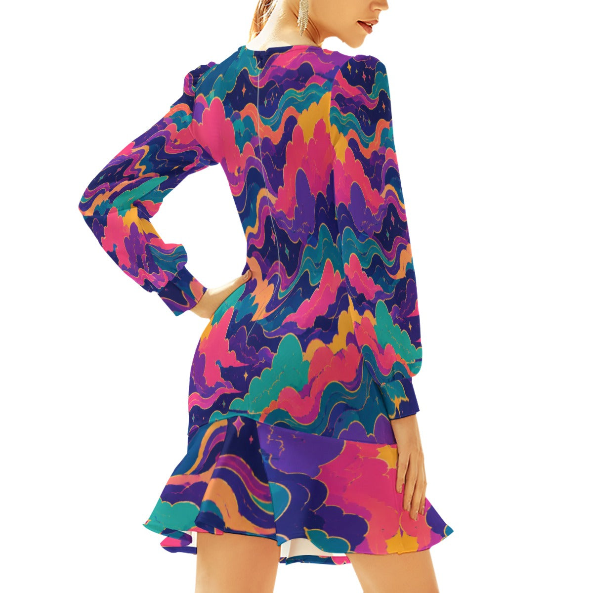 Women's Ruffle Hem Skinny Dress by O’Nimbus – view 4
