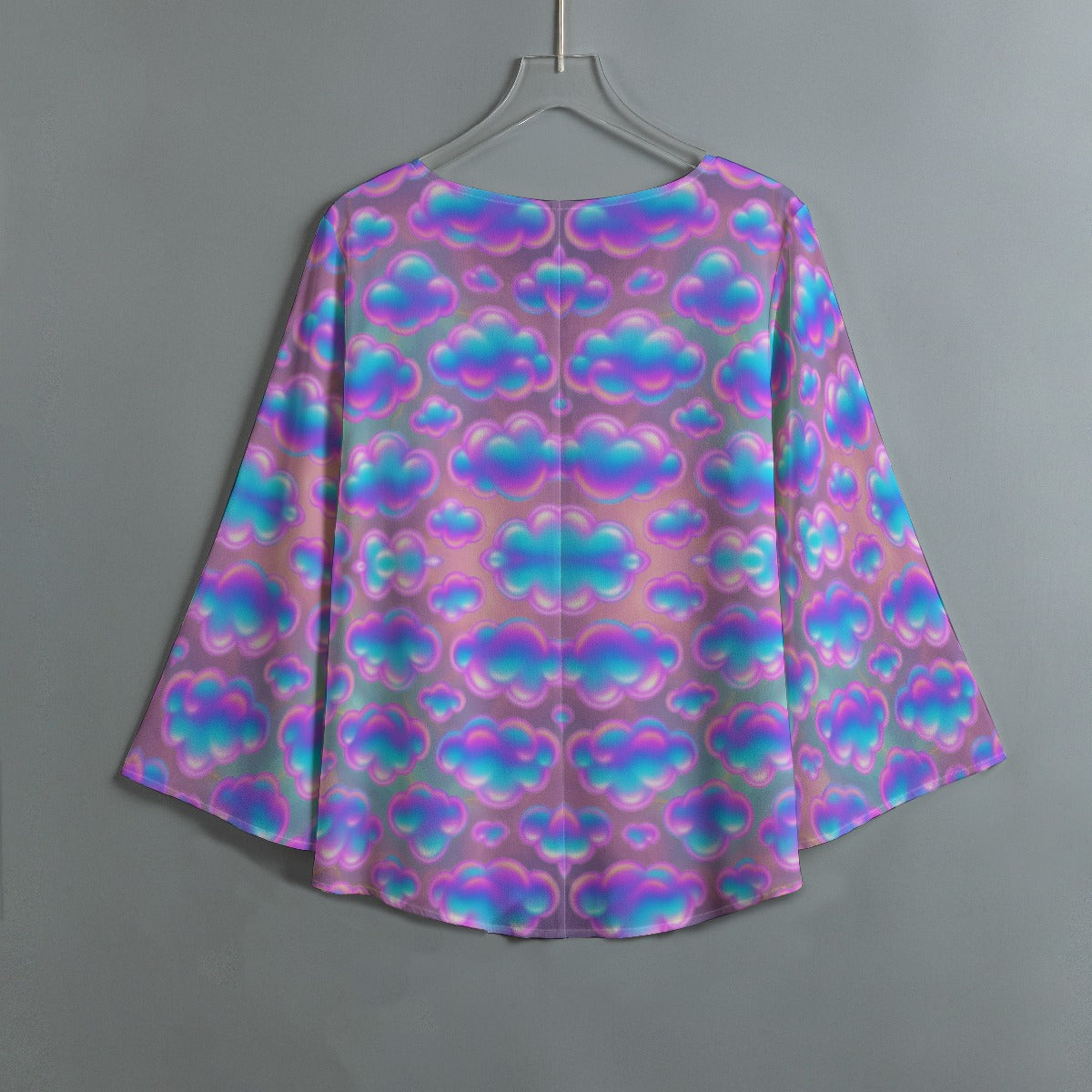 Women's V-neck T-shirt With Irregular Hem