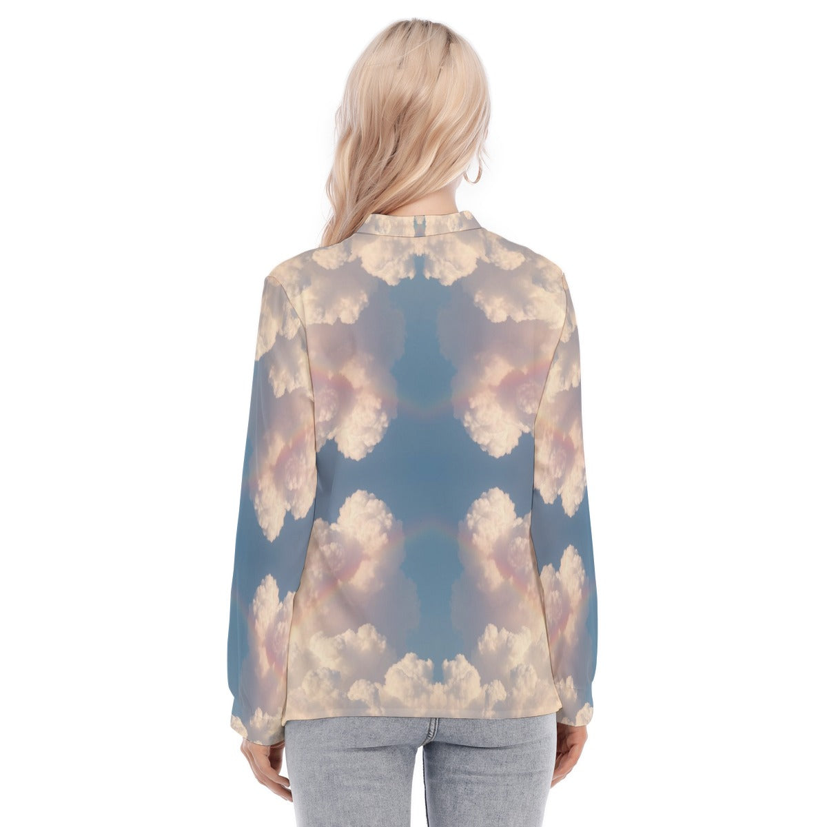 Women's Long Sleeve Blouse With Button Closure