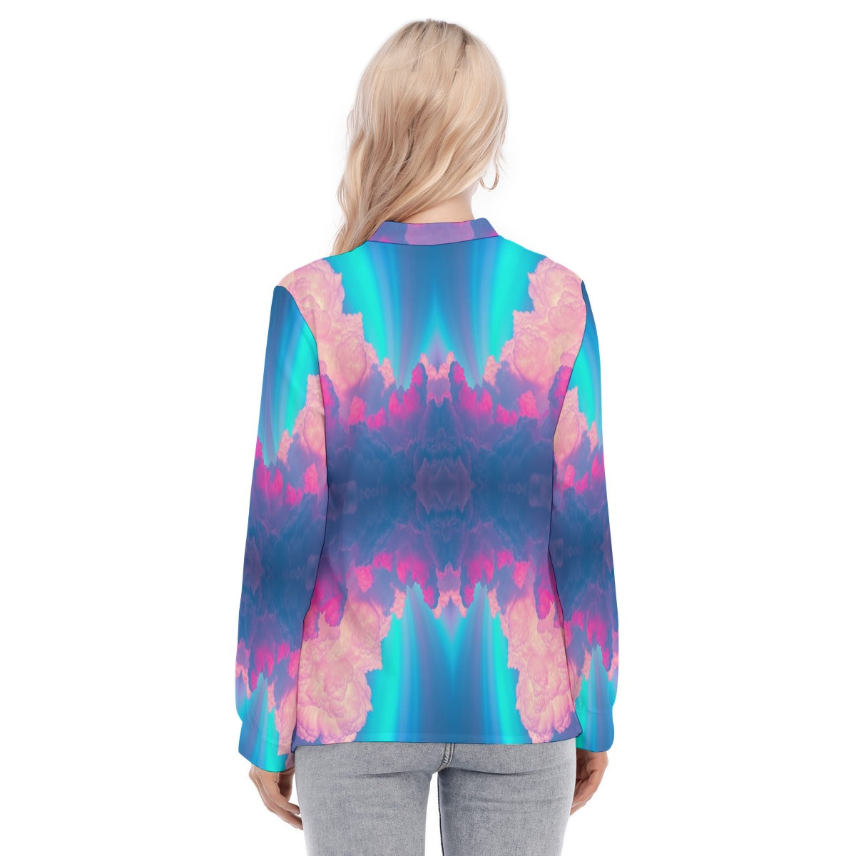 Women's Long Sleeve Blouse With Button Closure