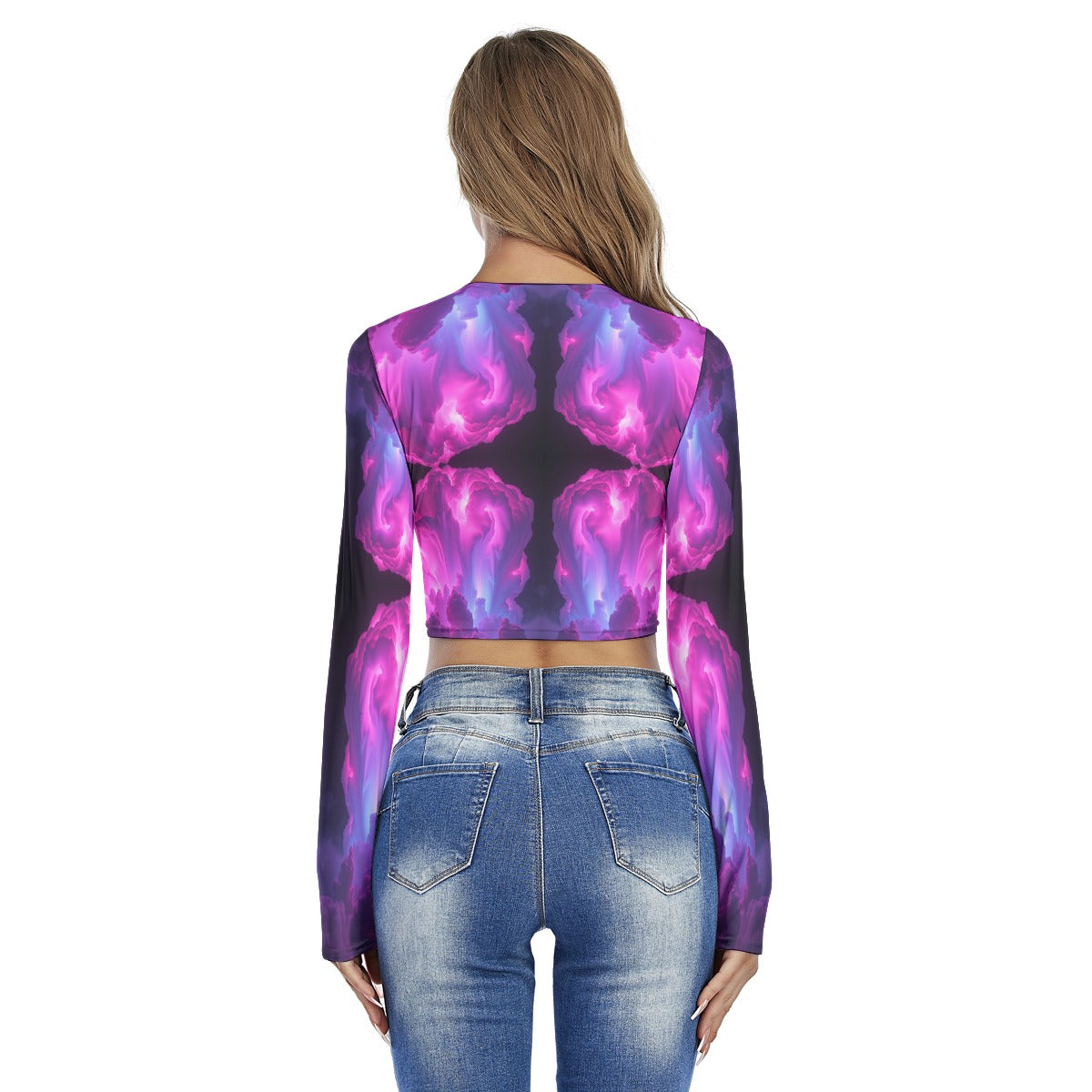 Women's Round Neck Crop Top T-Shirt