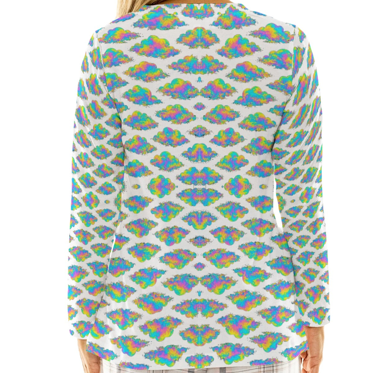 Women's Loose V-Neck T-Shirt With Long Sleeve