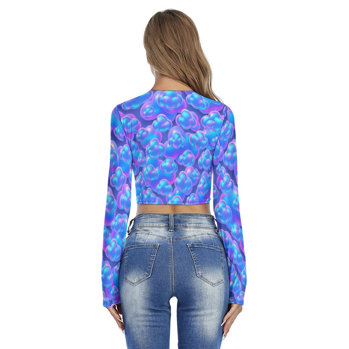 Women's Round Neck Crop Top T-Shirt