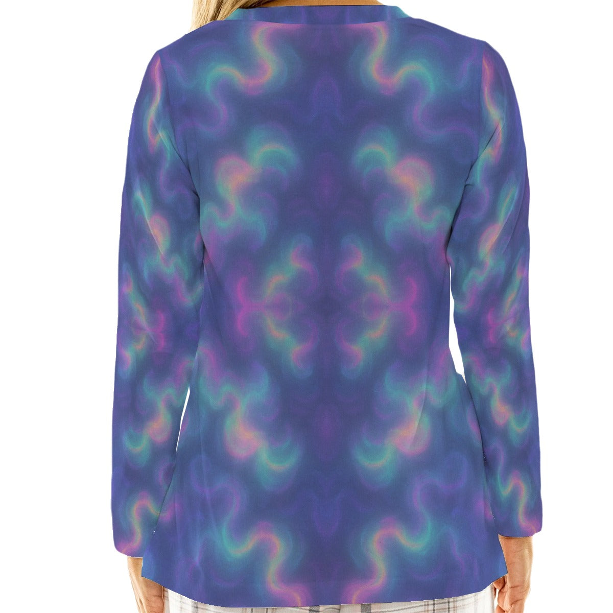 Women's Loose V-Neck T-Shirt With Long Sleeve