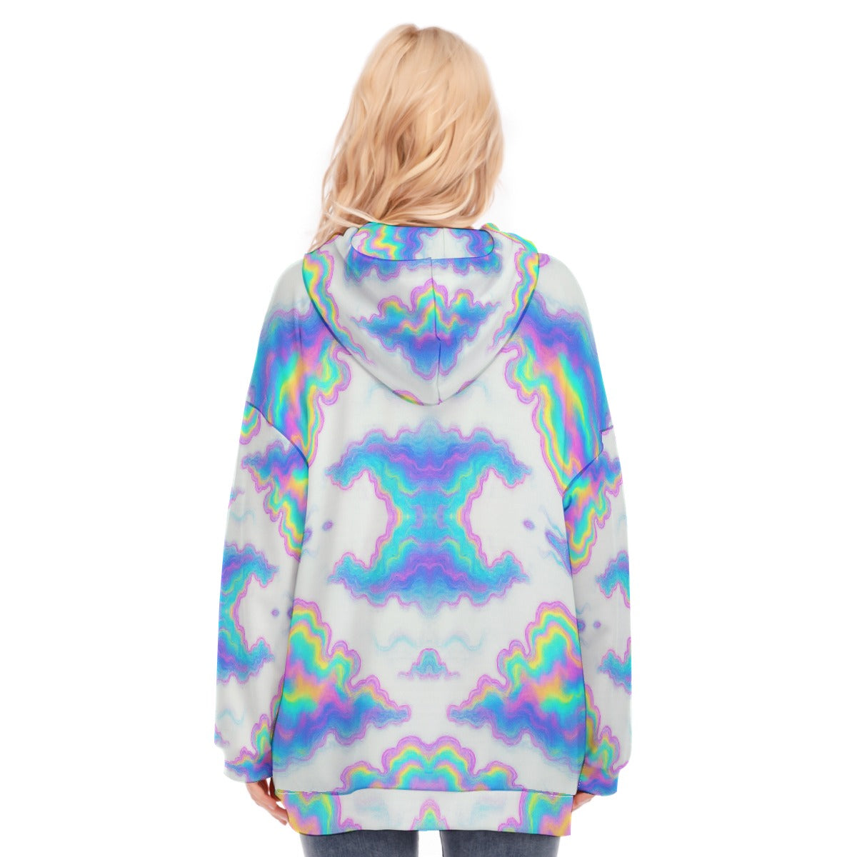 Women's Long Hoodie With Zipper Closure