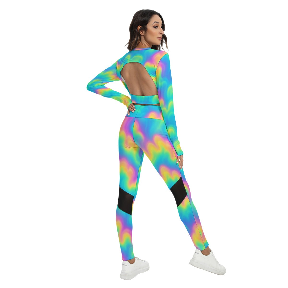 Women's Sport Set With Backless Top And Leggings