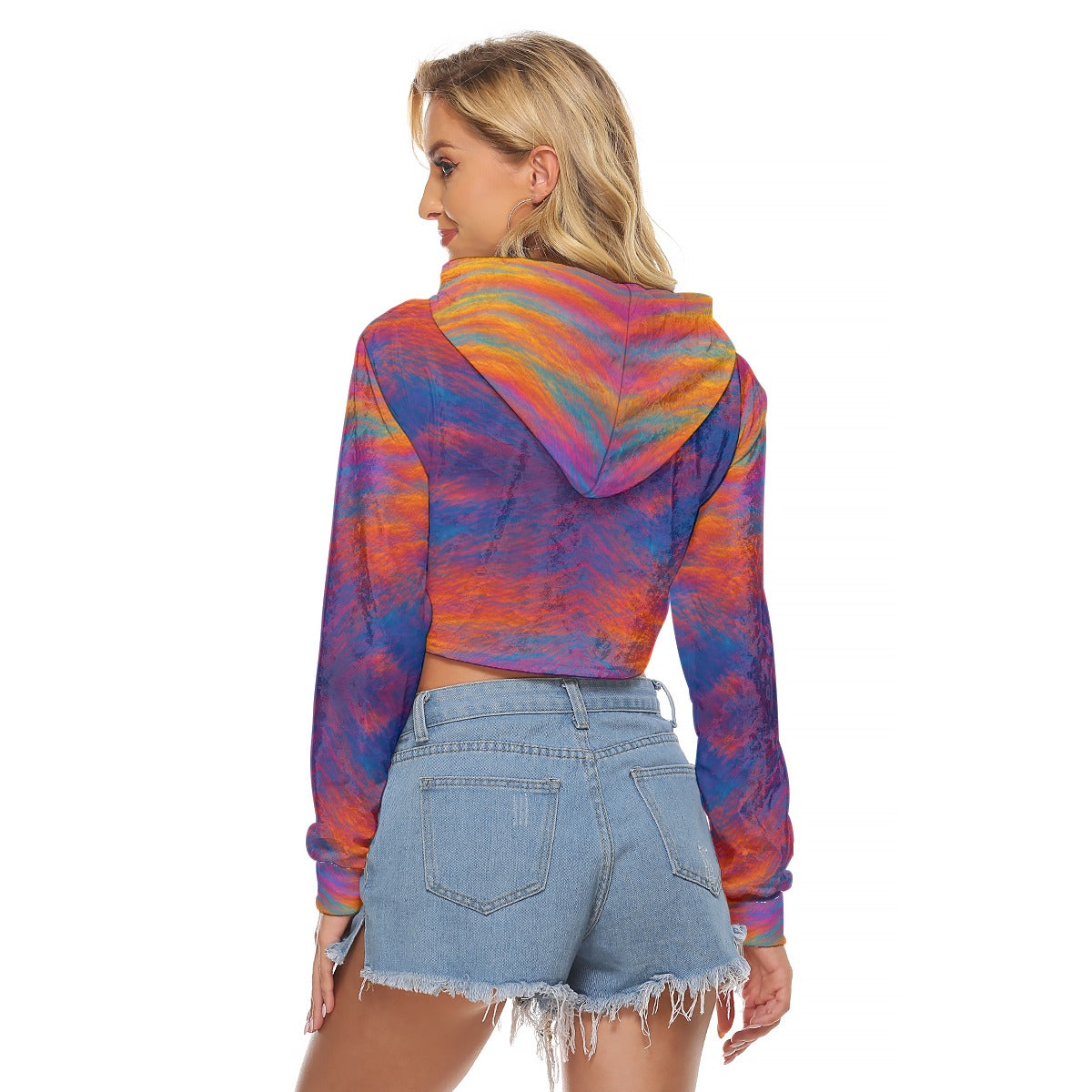 Women's Crop Top Hoodie|Velvet