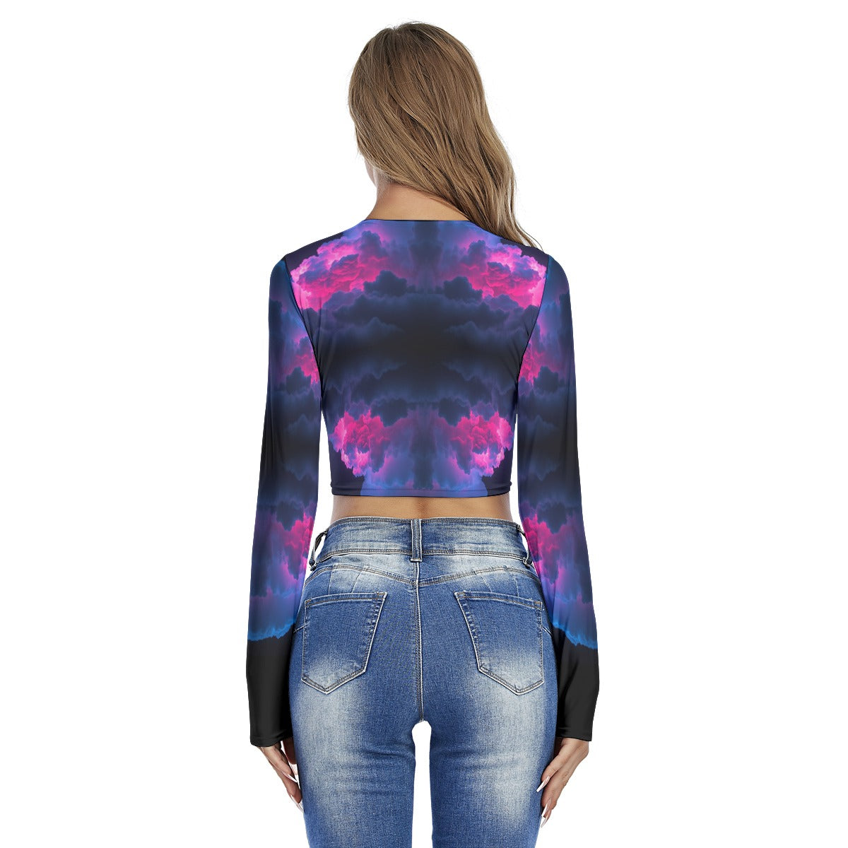 Women's Round Neck Crop Top T-Shirt