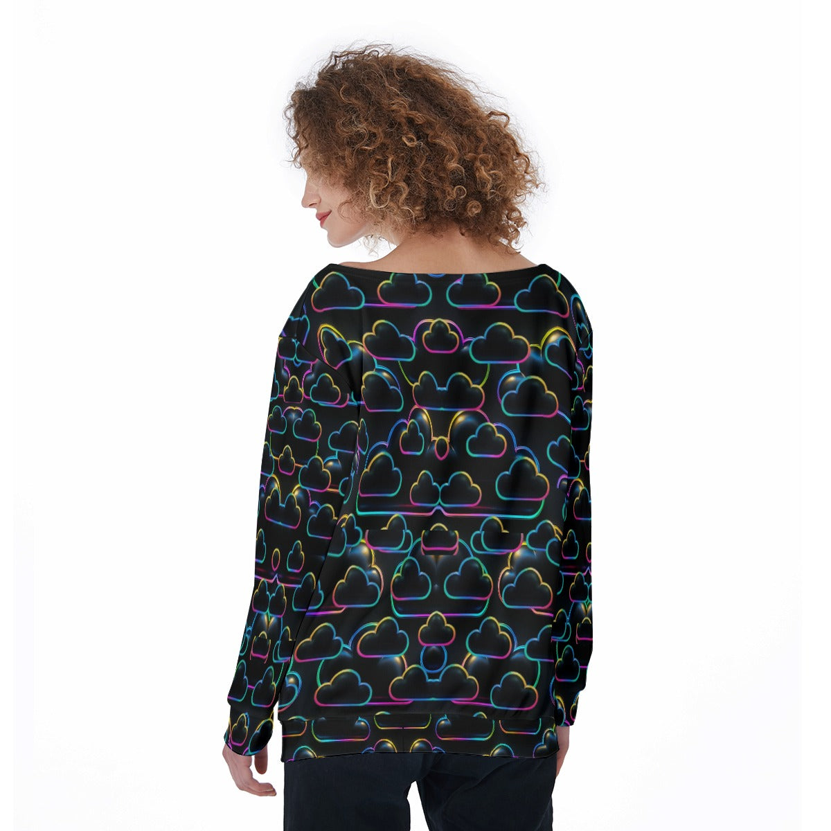 Women's Off-Shoulder Sweatshirt