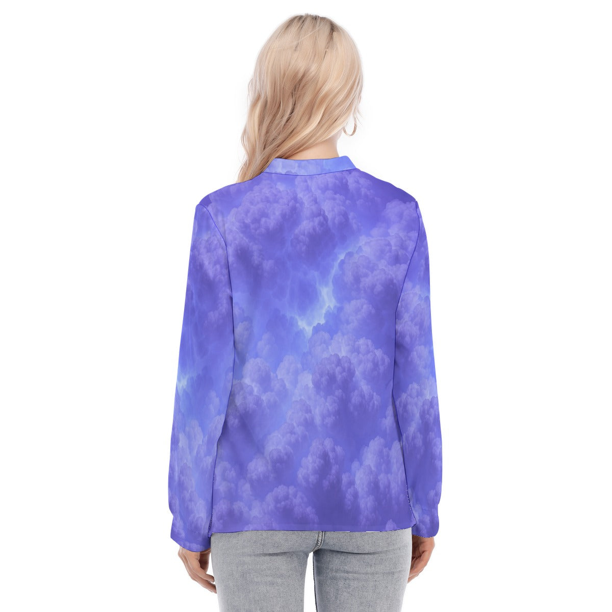 Women's Long Sleeve Blouse With Button Closure