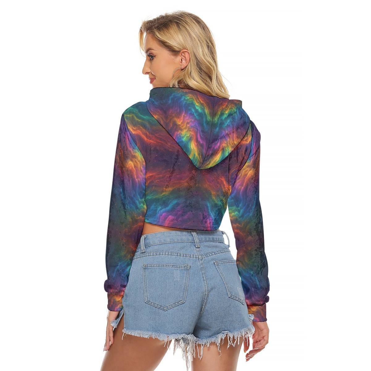 Women's Crop Top Hoodie|Velvet